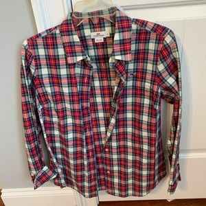 Vineyard Vines cotton plaid button up women’s size 4